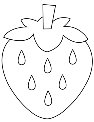 Strawberry  Coloring Page